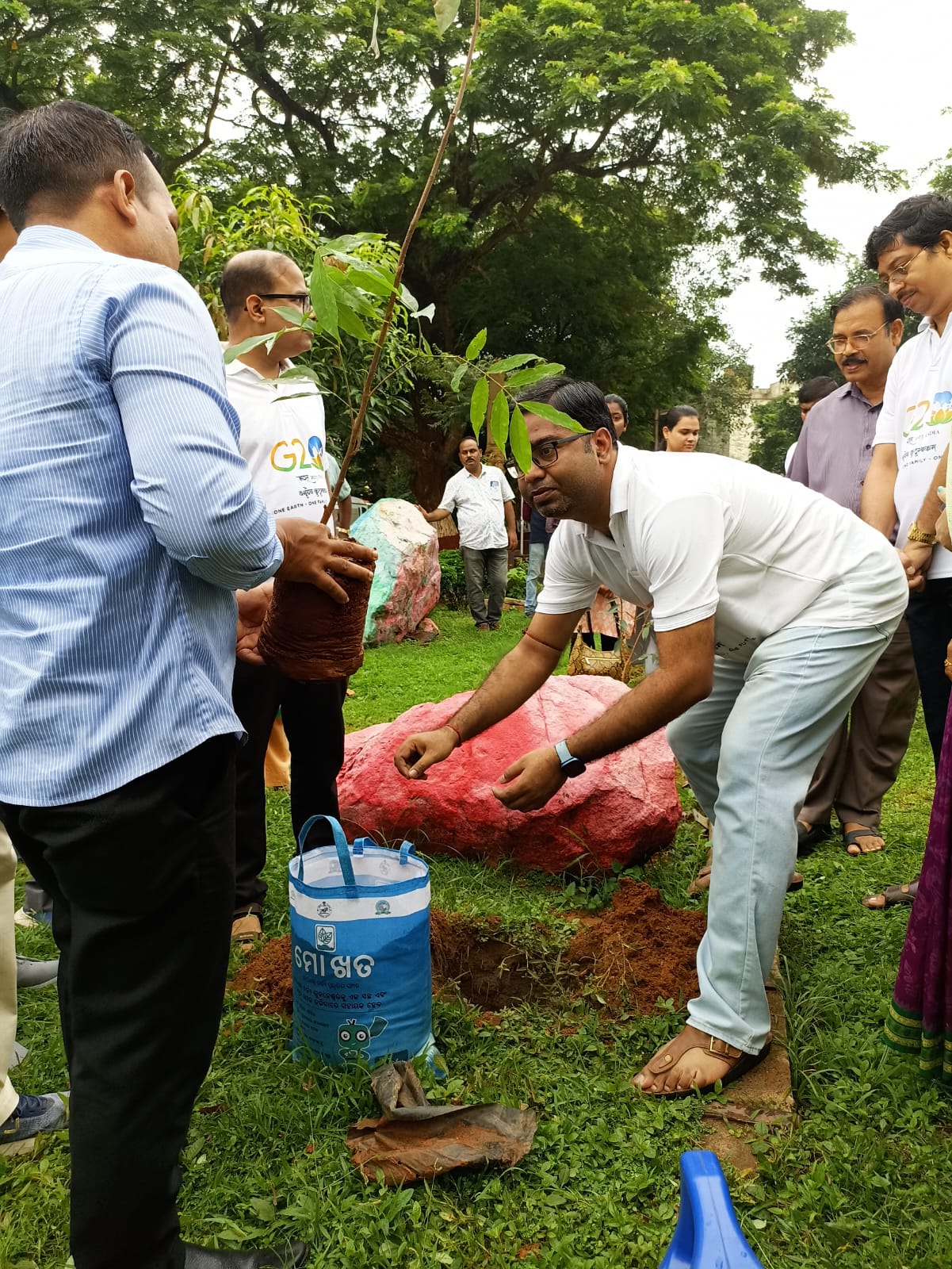Plantation drive in collaboration with Bhubaneswar  Municipal Corporation in and around the campus